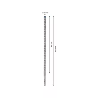   BOSCH EXPERT 7X Burghiu pentru roci 12 x 365/300 mm cu patru muchii SDS-Plus