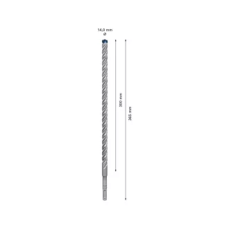   BOSCH EXPERT 7X Burghiu pentru rocă 14 x 365/300 mm cu patru muchii SDS-Plus