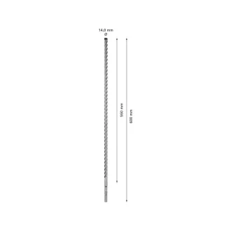   BOSCH EXPERT 7X Burghiu pentru roci 14 x 600/550 mm cu patru tăișuri SDS-Plus