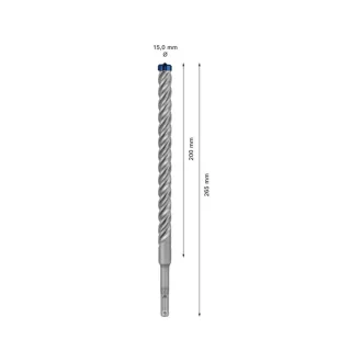   BOSCH EXPERT 7X Burghiu pentru roci 15 x 265/200 mm cu patru tăișuri SDS-Plus