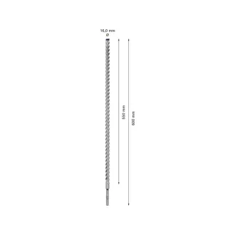   BOSCH EXPERT 7X Burghiu pentru piatră 16 x 600/550 mm cu patru tăișuri SDS-Plus