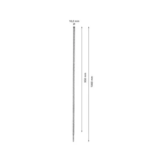   BOSCH EXPERT 7X Burghiu pentru roci 16 x 1000/950 mm cu patru muchii SDS-Plus