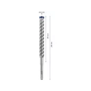 BOSCH EXPERT 7X Burghiu pentru rocă 20 x 250/200 mm cu patru muchii SDS-Plus