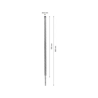   BOSCH EXPERT Burghiu pentru roci 7X 20 x 600/550 mm cu patru tăișuri SDS-Plus