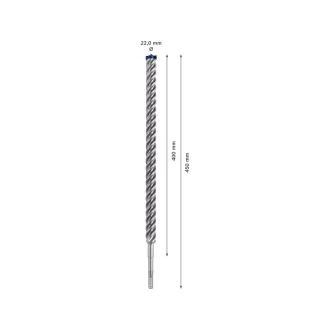   BOSCH EXPERT 7X Burghiu pentru roci 22 x 450/400 mm cu patru muchii SDS-Plus