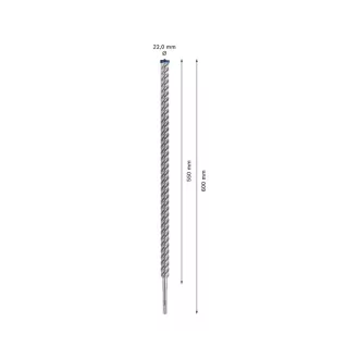   BOSCH EXPERT 7X Burghiu pentru roci 22 x 600/550 mm cu patru margini SDS-Plus