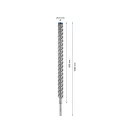 BOSCH EXPERT 7X Burghiu pentru roci 25 x 1000/950 mm cu patru muchii SDS-Plus