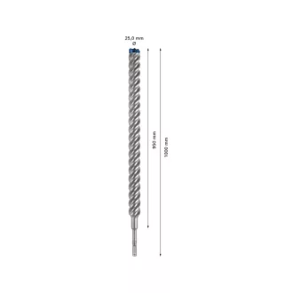   BOSCH EXPERT 7X Burghiu pentru roci 25 x 1000/950 mm cu patru muchii SDS-Plus