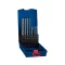 BOSCH EXPERT 7X Set de foraj pentru rocă, 7 piese, cu patru tăișuri SDS-Plus (5/6/8 x 115 mm; 6/8/10/12 x 165 mm)