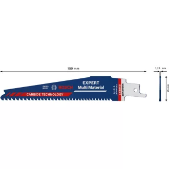   BOSCH EXPERT Lama pentru fierăstrău reciprocant S956 XHM 150 mm / 6-8 TPI cu dinți de carbură Multi material