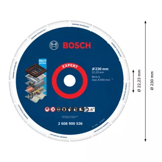   BOSCH EXPERT Disc de taiere din diamant 230 x 22,2 mm Multi Material