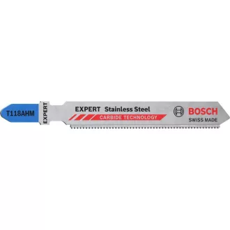   Pânză de ferăstrău de decuplare BOSCH EXPERT pentru plăci inox T 118 AHM 83/1,1 mm dinți din carbură (3 buc)