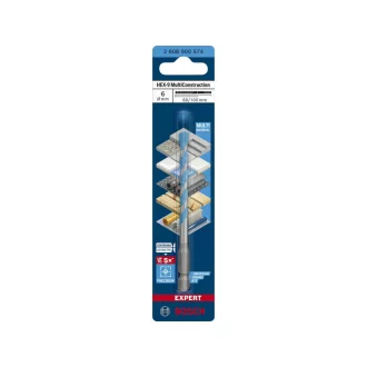   Burghie BOSCH EXPERT HEX-9 Multiconstruction 6,0 x 60/100 mm cu suport pentru burghie de 1/4"