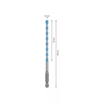   Burghiu BOSCH EXPERT HEX-9 Multiconstruction 6,0 x 90/150 mm cu suport pentru burghie de 1/4"