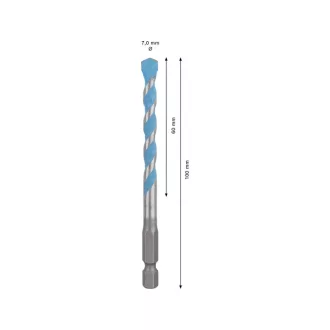   Burghiu BOSCH EXPERT HEX-9 Multiconstruction 7,0 x 60/100 mm cu suport pentru burghie de 1/4"