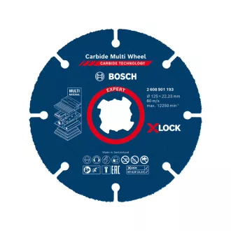 Disc de tăiere multiplu BOSCH EXPERT 125 x 22,2 mm X-LOCK
