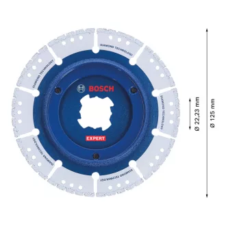   BOSCH EXPERT X-LOCK Disc de tăiere cu diamante 125 x 2,8 x 3,2 x 22,2 mm pentru tăierea metalelor și a țevilor