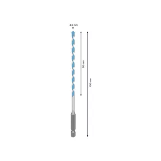   Burghiu BOSCH EXPERT HEX-9 Multiconstruction 4,0 x 90/150 mm cu suport pentru burghie de 1/4"