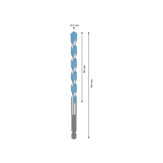   Burghiu BOSCH EXPERT HEX-9 Multiconstruction 9,0 x 90/150 mm cu suport pentru burghie de 1/4"