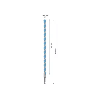   Burghiu BOSCH EXPERT HEX-9 Multiconstruction 16,0 x 350/400 mm cu suport de burghie de 1/4"