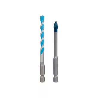  BOSCH EXPERT HEX-9 Hard Ceramic + Burghiu universal cu mandrină de 6 mm 1/4" (2 buc)