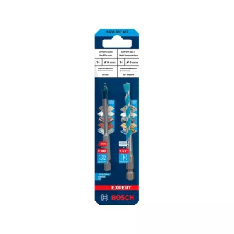   BOSCH EXPERT HEX-9 Hard Ceramic + Șurubelniță universală 8 mm cu prindere de bit 1/4" (2 buc)