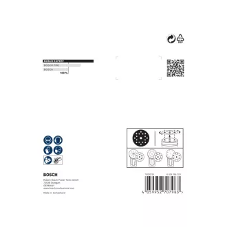   BOSCH EXPERT O780 Folie Disc abraziv cu velcro 125 mm / P80 granulație ceramică (6 buc)