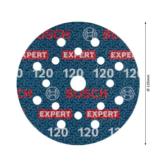   BOSCH EXPERT O780 Foil Disc abraziv cu scai 125 mm / P120 cu granule ceramice (6 buc)