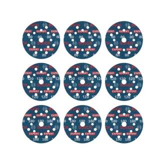   BOSCH EXPERT O780 Set de discuri abrazive cu fixare velcro 9 piese 125 mm cu granulație ceramică