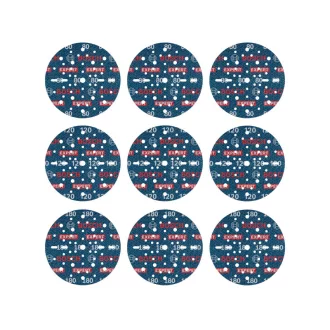   BOSCH EXPERT O780 Set de discuri abrazive cu prindere velcro 9 piese 150 mm cu granulație ceramică