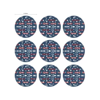   BOSCH EXPERT O780 Set de discuri abrazive cu prindere velcro 9 piese 150 mm cu granulație ceramică