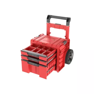   QBRICK SYSTEM PRO 2.0 Cutie de scule cu roți și 3 sertare Red Ultra HD