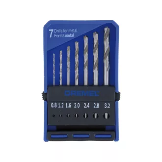   DREMEL Set de burghie de precizie, 7 piese (0,8-1,2-1,6-2,0-2,4-2,8-3,2 mm)