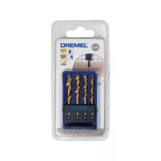   DREMEL Set de burghie pentru lemn 4 piese cu acoperire de titan (3-4-5-6 mm)