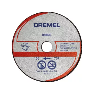   DREMEL DSM510 Disc de tăiere pentru metal 77 x 11,1 mm (3 buc)