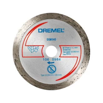 DREMEL DSM540 Disc de tăiere diamantat 77 x 11,1 mm