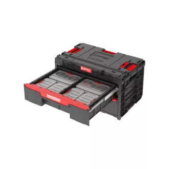   QBRICK SYSTEM ONE 2.0 Cutie de scule cu 2 sertare și set organizator de 10 piese