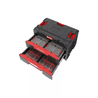   QBRICK SYSTEM ONE 2.0 Cutie de scule cu 2 sertare și set organizator de 10 piese