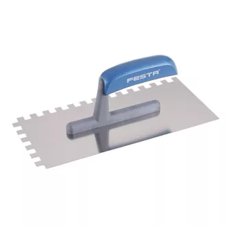   FESTA Mistrie zimțată 130 x 280 mm inox 10 x 10 mm cu mâner din plastic