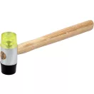 VOREL Ciocan cu cap cauciuc-plastic 300 g maner lemn 35 mm