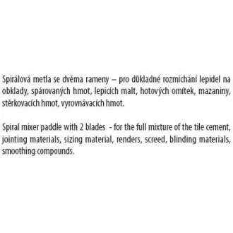 Tijă de amestecare mortar FESTA 60 x 500 mm cilindrică