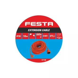 Cablu prelungitor balansoar izolat cauciuc 10 m 1,5 mm2