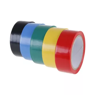 Bandă izolatoare 19 x 0,13 mm x 5 m cu cinci culori (5 buc)