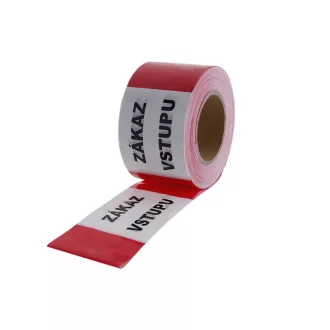   Bandă de marcaj rutier, roșu-alb 80 mm x 250 m cu inscripție slovacă