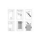 Perdeau plasa de tantari pentru usa neagra 4 x 35 x 220 cm