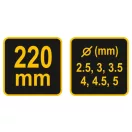 VOREL Clești piercing piele revolver 220 mm 2,5-5 mm