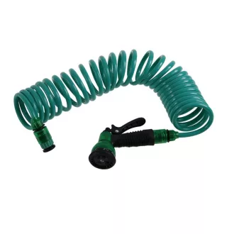  ROSA Pistol de udare plastic cu raza reglabila, cu furtun de 7,5 m