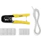 Cleste de sertizare VOREL pentru cabluri de retea UTP/RJ45 si telefon/RJ11
