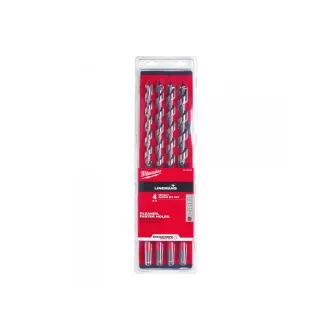   Set burghie pentru lemn MILWAUKEE melc 4 buc (14-16-18-20mm) 460mm 7/16” Hex