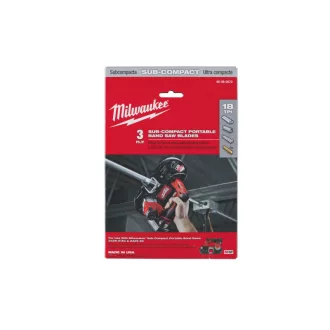   Pânză de ferăstrău cu bandă MILWAUKEE cu distanța dintre dinți 687,57 mm x 1,4 mm / 18TPI bimetal (3 buc)